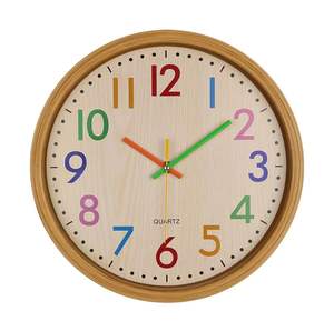 Horloges murales décoratives silencieuses sans tic-tac de 12 pouces horloge murale de décoration d'intérieur de Style rustique rétro pour le salon - Product Image 1