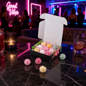 Boules de <span class=keywords><strong>cocktail</strong></span> dissolvables scintillantes, mélangeur de boissons, paillettes comestibles, bombes pour boissons, étiquette privée, cadeaux et faveurs de fête - Product Image 1