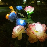 Lanternes solaires LED en forme de pivoine pour jardin et éclairage nocturne de route, lampes décoratives d'extérieur IP65