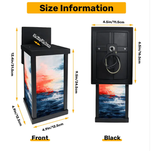 Applique murale extérieure carrée personnalisable 6W, étanche 65, lanterne antirouille, luminaires extérieurs, maison, commande minimum 1 Chine - Product Image 4