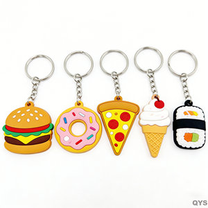 QYS <b>Custom</b> Logo Soft PVC Rubber Keychain 3D <b>Key</b> <b>Ring</b> <b>Key</b> Fob Promotional Business Gift - Product Image 5