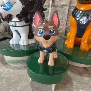 Sculpture de chiot de dessin animé joyeux - <span class=keywords><strong>Chien</strong></span> en fibre de verre personnalisé pour les animaleries et les zones pour enfants - Product Image 5