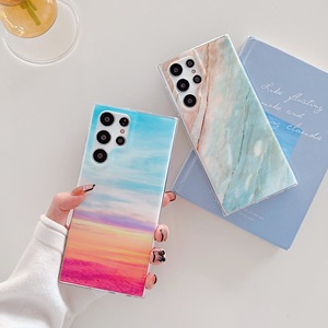 Custodie per telefoni in marmo con Cover posteriore in TPU morbido lucido sottile di lusso per Samsung <span class=keywords><strong>Galaxy</strong></span> <span class=keywords><strong>S22</strong></span> Ultra S21 FE Note 20 - Product Image 3