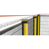 Clôture de sécurité en acier standard Enceinte de cadre en fer traité thermiquement Caps Portes d'allée pour les projets de construction 1M 1.5M 2M