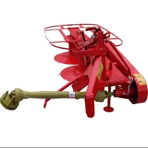 Tractor rear mounted double disc forage harvester, disc harvester for forage alfalfa, double disc thresher