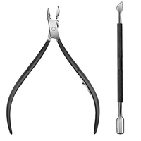 WELLFLYER-Pince à cuticules en acier inoxydable, métal, vente en gros de CNSET-039, soin des ongles, ensemble de manucure pour peau morte