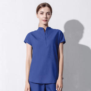 Uniforme Quirúrgico Premium para <span class=keywords><strong>Mujer</strong></span>, Bata Elástica y Parte Superior de <span class=keywords><strong>Jersey</strong></span>, Conjunto de Uniformes Médicos para Dentistas y Enfermeras en Clínica - Product Image 4