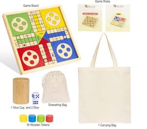 Juego de Mesa de <span class=keywords><strong>Ludo</strong></span> de Madera Personalizado de 12 Pulgadas y Serpientes y Escaleras 2 en 1 Reversible Clásico para Adultos, Tablero de Parcheesi con Dados y Fichas - Product Image 5