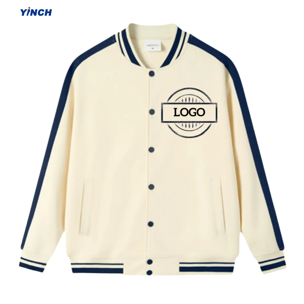 LAYENNE High Quality knitted Varsity Jacket Men thick Embroidery 380 gsm printed Custom Baseball Letterman Varsity Jacket