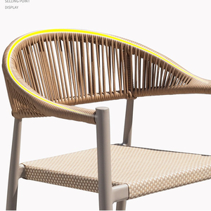 Silla <span class=keywords><strong>de</strong></span> ratán <span class=keywords><strong>de</strong></span> <span class=keywords><strong>jardín</strong></span> <span class=keywords><strong>de</strong></span> aluminio para exteriores, muebles impermeables <span class=keywords><strong>y</strong></span> con protección solar, <span class=keywords><strong>juego</strong></span> <span class=keywords><strong>de</strong></span> sillón <span class=keywords><strong>y</strong></span> <span class=keywords><strong>mesa</strong></span> <span class=keywords><strong>de</strong></span> ocio - Product Image 4