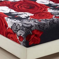 Parures de lit 3D Rose de haute qualité, housse de couette douce, drap et taie d'oreiller en polyester imprimé, pour lit Queen Size