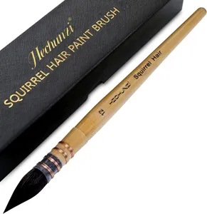 Hechunzi художественные принадлежности, высококачественные круглые беличьи волосы, деревянные цветные ручки, Размер 12 акварельные кисти