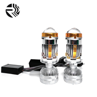 RR Car MINI H4 Hyperboloid Bi LED projecteur lentille avec trois groupes de faisceau lumineux pour projecteur auto phares led rénovation