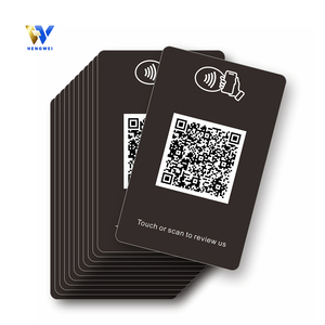 Carte intelligente NFC RFID PVC standard CR80, puce FUDAN F08 1K ISO14443A, étanche, carte de membre pour les médias sociaux et les <span class=keywords><strong>avis</strong></span> Google - Product Image 2