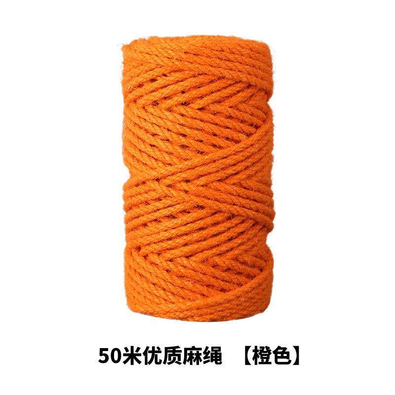 Corde de chanvre orange [Enchère minimum 10 mètres]