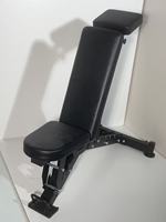 Banc de musculation réglable DINUO à 3 sections, appui-tête pliable, support de dossier à 8 positions, cadre en acier et fonte pour entraînement complet du corps
