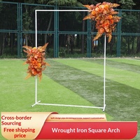 Arche de mariage en fer forgé pour l'exportation, support de ballons, personnalisable pour extérieur et pelouse, hauteur 2m/1.5m, fabricant direct