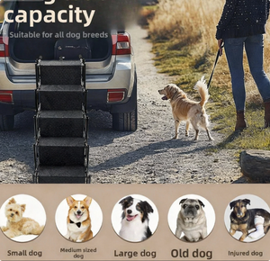 Dilu Beliebte Hunde-Autotreppe, Faltbare Hundetreppe, Metall-<span class=keywords><strong>SUV</strong></span>-Autostufen, Geeignet für Große Hunde - Product Image 3