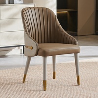 Chaise de salle à manger de style italien, luxe léger, haut de gamme, design moderne et créatif, pour villa et maison