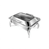 Bain-marie multifonctionnel en acier inoxydable 201 épaissi de qualité hôtelière, transparent, isotherme, pour buffet