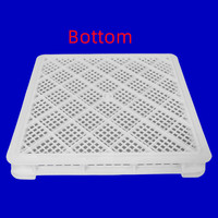 Plateau de congélation et de séchage en plastique recyclable de qualité alimentaire, à grille ventilée, pour la production industrielle
