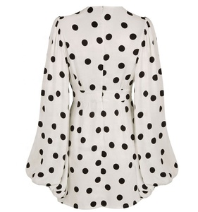 Klalien — <span class=keywords><strong>robe</strong></span> <span class=keywords><strong>décolleté</strong></span> <span class=keywords><strong>plongeant</strong></span> à manches légères, tenue Sexy et élégante, avec des boutons, des points à l'avant, nouvelle collection - Product Image 5