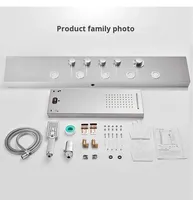 Pommeau de douche pluie thermostatique Offre Spéciale de luxe salle de bain panneaux de douche cascade muraux en acier inoxydable