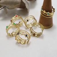 Bague ouverte colorée Bowei, style rétro, effet huile, inaltérable, bijou de doigt de niche, style courtisan, tendance