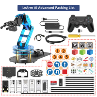 Bras de robot de bureau Hiwonder Learm Ai en aggloméré avec vision Ai et interaction vocale, prise en charge de la programmation Arduino et de l'expansion du capteur
