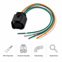 Faisceau de câblage universel à 2 broches, adaptateur de faisceau de câbles, connecteur pour automobile/moto, éclairage auxiliaire, PVC/PBT
