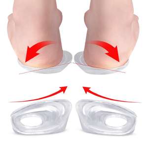 Plantillas Ortopédicas con Amortiguación de Gel <span class=keywords><strong>para</strong></span> Aliviar el Dolor de Espolón Óseo, Corrector de Piernas en X y Piernas en O, Almohadilla de Talón - Product Image 5