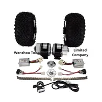 Buggy de plage électrique à moteur sans balai à double entraînement Pneus gonflables de 10 pouces Kit de modification de 350 watts Aimant permanent