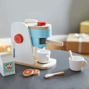Jouets en bois pour enfants, ensembles de <span class=keywords><strong>cuisine</strong></span> en bois, ensembles de jeu d'imitation en bois, grille-pain et cafetière en bois pour enfants - Product Image 3