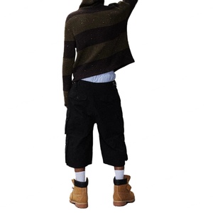 Wholesale Summer 100% Cotton <b>Camo</b> Casual Unisex Mid Waist <b>Shorts</b> Cargo Pockets Street Wear Loose Straight Men's Bermuda <b>Shorts</b> - Product Image 5