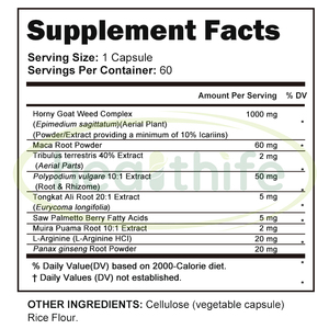 Bổ sung 9X sức mạnh Tribulus terrestris <span class=keywords><strong>Max</strong></span> <span class=keywords><strong>Maca</strong></span> cộng với viên nang 1000mg Horny Goat Weed viên nang - Product Image 5