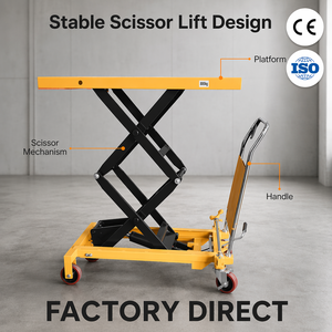 Chariot logistique manuel à plateforme hydraulique, <span class=keywords><strong>mini</strong></span>-plateforme élévatrice à ciseaux, transpalette de type plateforme, série SP Chine - Product Image 5