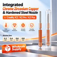 Nosel Baja Terpadu Berkualitas Tinggi dengan Bodi Tembaga, Aliran Udara Tinggi, Penggantian Cepat untuk Creality K2 / K2 Pro / K2 Plus