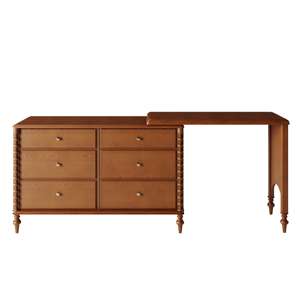 Toletta americana con cassettone angolare estensibile tutti in legno massello MDF per uso camera da letto - Product Image 2