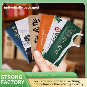 Filo Interdentale in Plastica con Logo Personalizzato, Confezionato Singolarmente, Usa e Getta per Ristoranti, Forma a Y Piatta, Marchi di Filo Interdentale Confezionato Singolarmente - Product Image 2