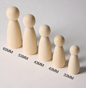 डिय क्राफ्ट पेंटिंग के लिए 50 अधूरे लकड़ी के चित्र मॉडल के थोक खाली लकड़ी के गुड़िया सेट - Product Image 2