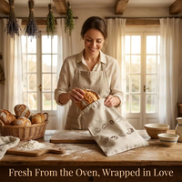 Sac à pain réutilisable en coton et lin personnalisé, grande capacité, sac de rangement pour sandwichs, sac de rangement pour aliments, lavable, portable, sac d'emballage pour collations de cuisine
