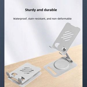 Hollow Panel Design 180 Adjustable 360 Rotatable Metal Material Sturdy Durable Foldable Magnetic Desk Living Easy Carry - Product Image 3