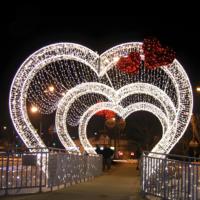 Arche lumineuse à LED en forme de cœur pour les occasions romantiques pour les cérémonies de mariage Parcs Jardins Événement Entrées IP44 pour la Saint-Valentin