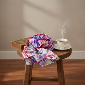 <span class=keywords><strong>Foulard</strong></span> carré <span class=keywords><strong>en</strong></span> <span class=keywords><strong>soie</strong></span> bleu marine 90x90 pour femme avec impression numérique <span class=keywords><strong>en</strong></span> gros pour la saison de printemps - Product Image 3