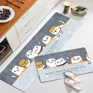 Lot de <span class=keywords><strong>2</strong></span> tapis de cuisine modernes, écologiques, doux et confortables, motif puzzle, épaisseur 3 mm, anti-fatigue, imperméables et lavables - Product Image 2