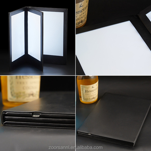 Biểu Tượng Tùy Chỉnh LED Chiếu Sáng Thực Đơn Chủ Thực Phẩm Uống Kiểm Tra Dấu Hiệu Hiển Thị Ánh Sáng up Menu Cuốn Sách Bìa Cho Nhà Hàng Thanh Câu Lạc Bộ Đêm - Product Image 4