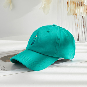 Casquette de baseball vert <span class=keywords><strong>sarcelle</strong></span> avec broderie de personnage de dessin animé, ajustable, unisexe, en coton, vente en gros, OEM, livraison rapide - Product Image 1