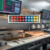 Barra de Botones Táctiles de Alta Calidad LIFPOS para Sistema de Visualización en Cocina, 20 Botones Programables para Sistema KDS