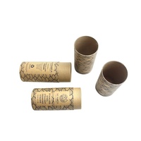 Vente en gros 100% biodégradable kraft personnalisé push-up papier carton cosmétique boîte d'emballage cylindrique 500ml bouteille shampooing lotion