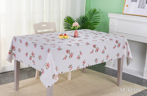 Nuovo Design <span class=keywords><strong>Tovaglia</strong></span> in PVC Bianco con Motivo Floreale Rosa - Product Image 5